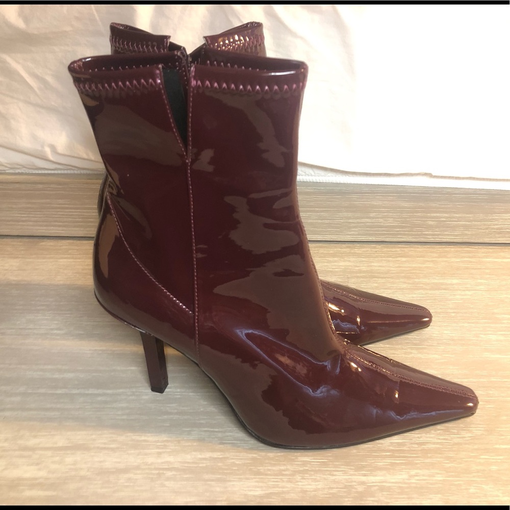 Zara Patent Finish Ankle Boots
